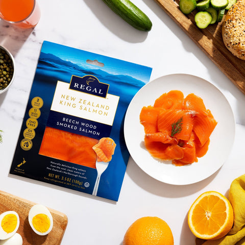 Regal New Zealand King Salmon – Beech Wood Smoked Salmon Slices - 3.5 oz