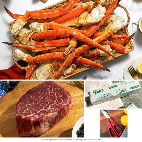 Alaskan King Crab & Wagyu Filet Dinner for Two