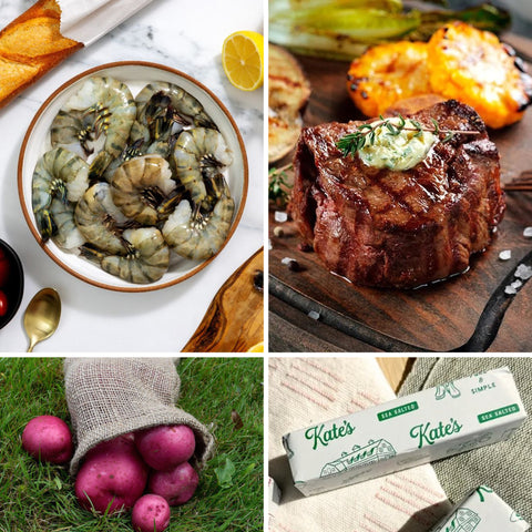 Colossal Shrimp & Filet Mignon Dinner for Two overview