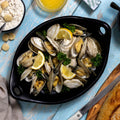 Gulf of Maine steamer clams; serving suggestion