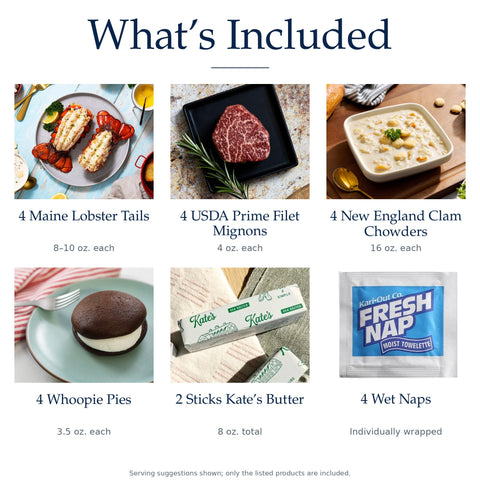 Lobster Tail & Filet Mignon Dinner for Four — What's Included