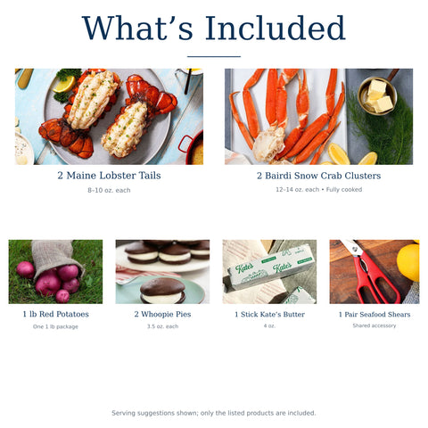 Lobster Tail & Snow Crab Feast for Two — What’s Included