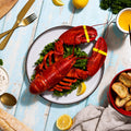 1.75 lb. Maine lobster; cooked serving shown, arrives live