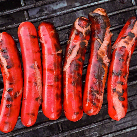 Red Hot Dogs - Jordan's Natural Casing Red Frankfurters - 3 lb - Maine Lobster Now