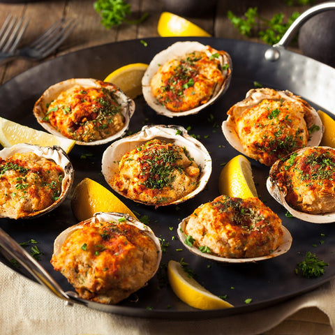 Stuffed Clams in Natural Shells - 12 count - Maine Lobster Now